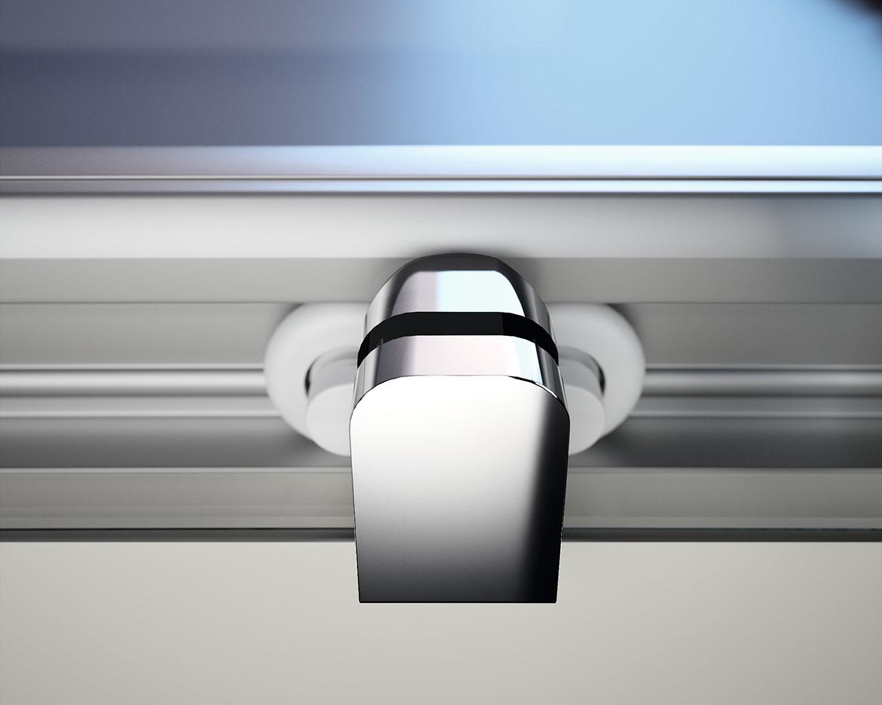 Hüppe Classics2 90x90 R550 MattSilver/Silver tuš kabina polukružna visine 1900mm sa kaljenim providnim Anti-Plaque staklom debljine 6/4mm C20604.087.322