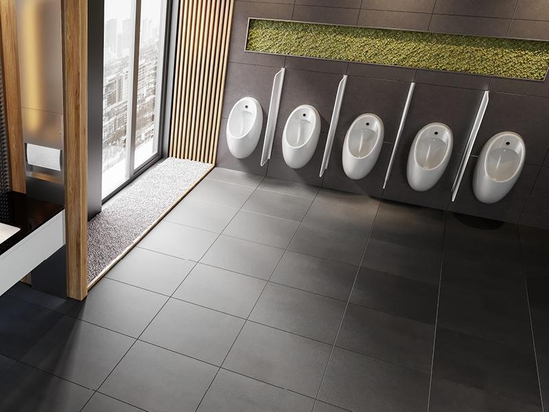 Turkuaz CeraStyle Code White pisoar sa skrivenim dovodom i skrivenim odvodom (horizontalni ulaz i horizontalni izlaz) i integrisanim senzorskim mehanizmom za ispiranje 15800