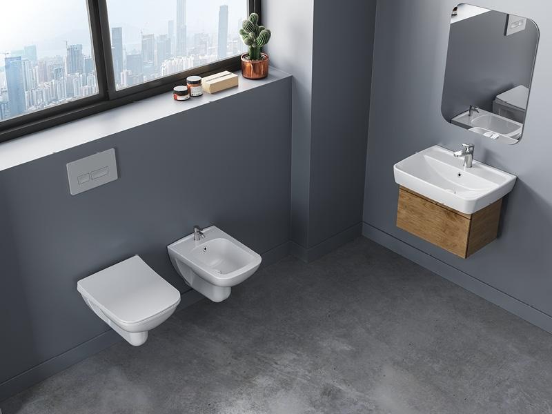 Turkuaz CeraStyle Duru White umivaonik (lavabo) 60x40x9 konzolni sa rupom za bateriju i prelivom 35100U