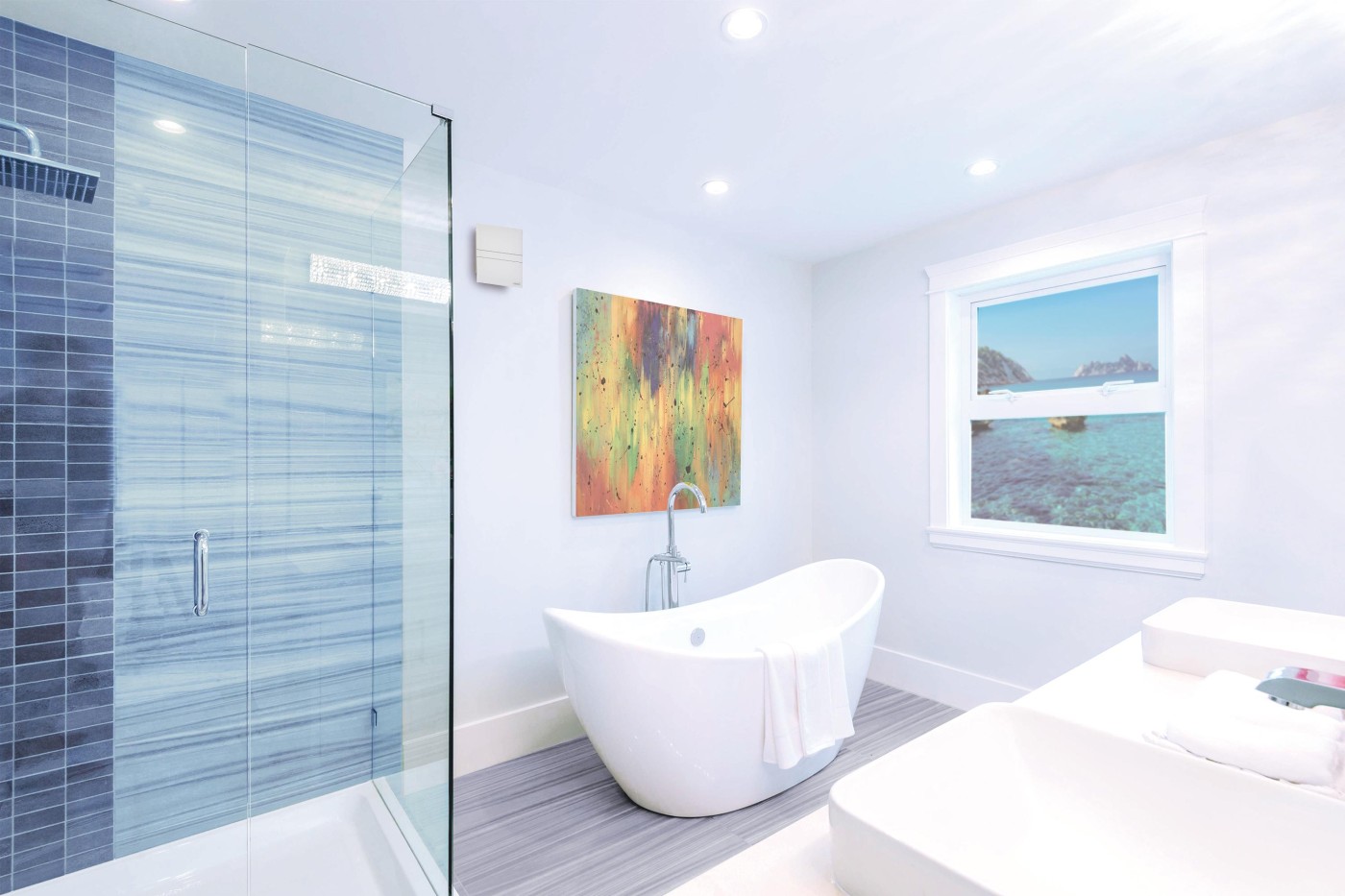 Cata E-100 G White kupatilski ventilator sa staklenom pločom 00900000