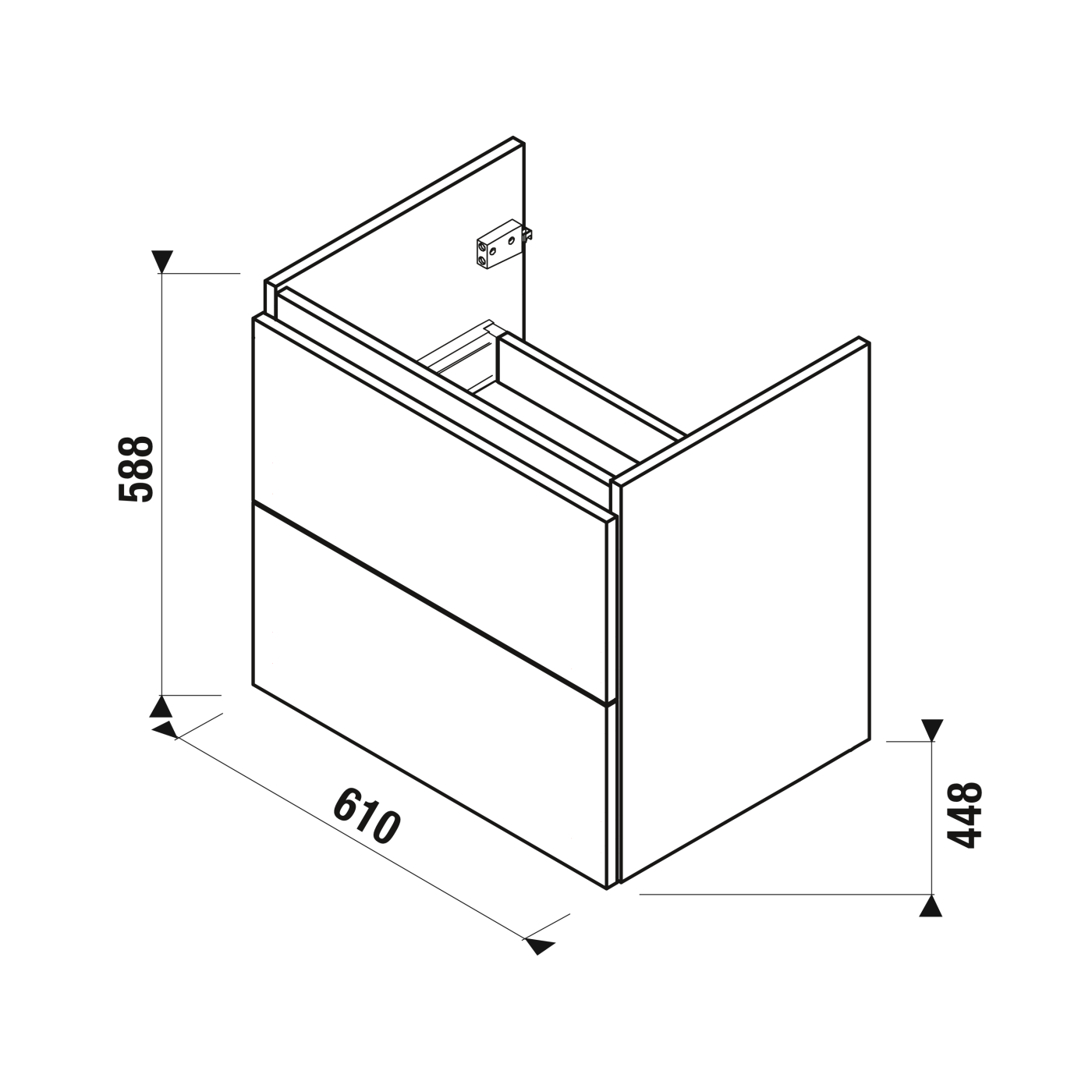 Jika Mio Ash ormar za umivaonik konzolni 61x44,8x58,8 4.0J71.5.401.342.1
