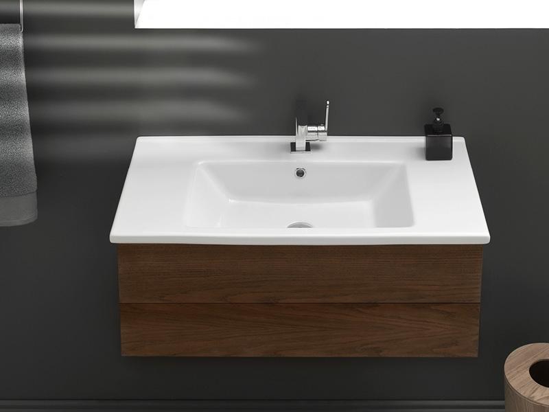 Turkuaz CeraStyle Arte White umivaonik (lavabo) 85x45,1x2,5 konzolni sa rupom za bateriju i prelivom 67500U