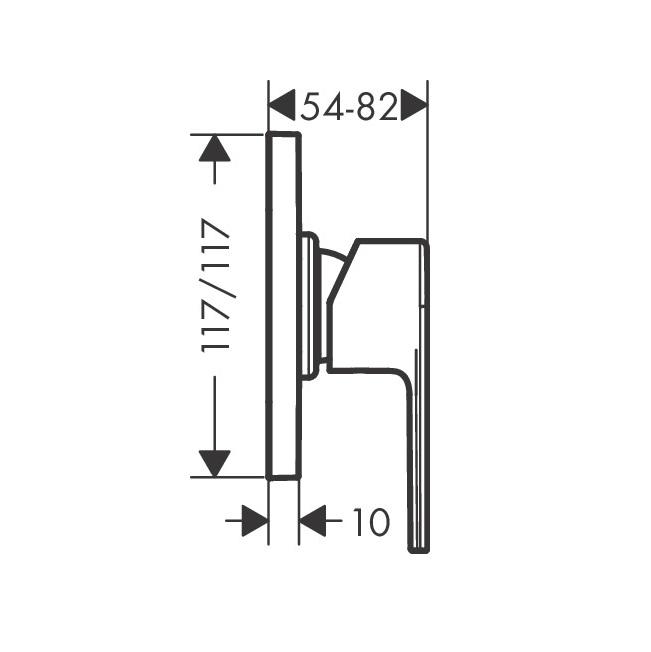 Hansgrohe Vernis Shape Chrome mešač sa 1 funkcijom 71658000