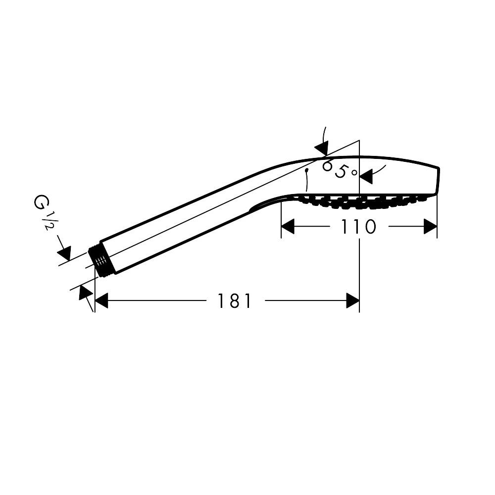 Hansgrohe Croma Select S Vario EcoSmart 110 White/Chrome ručni tuš sa 3 vrste mlaza 26803400