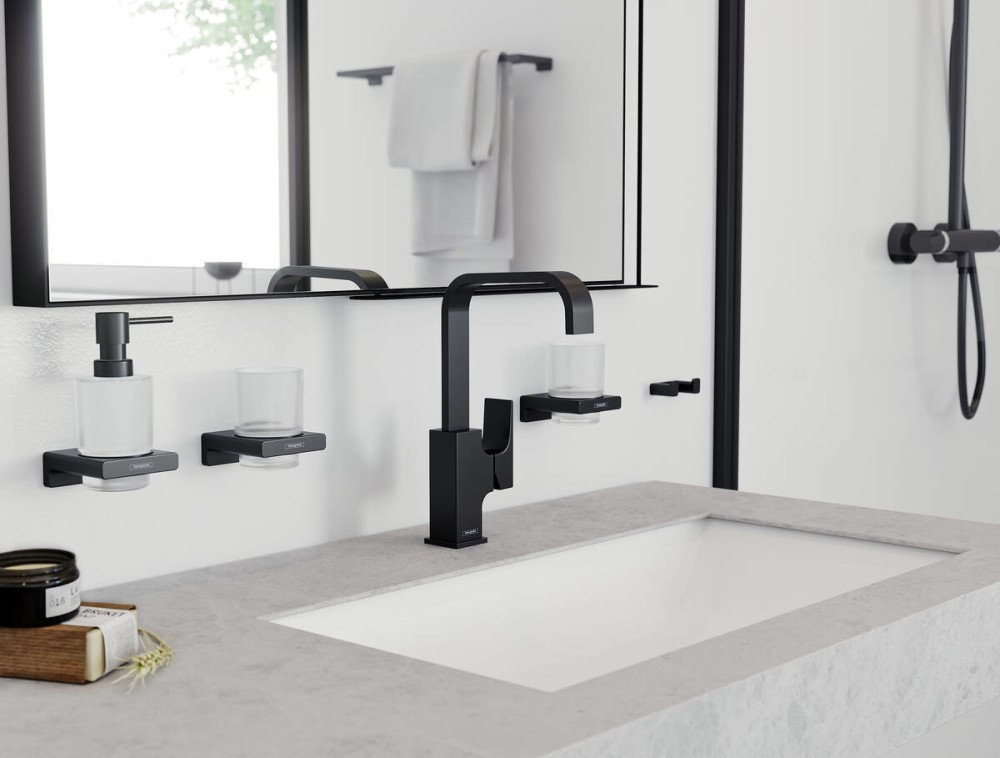 Hansgrohe Metropol 230 Matt Black baterija (slavina) za umivaonik sa odlivnim ventilom sifona push-open metalnim 32511670
