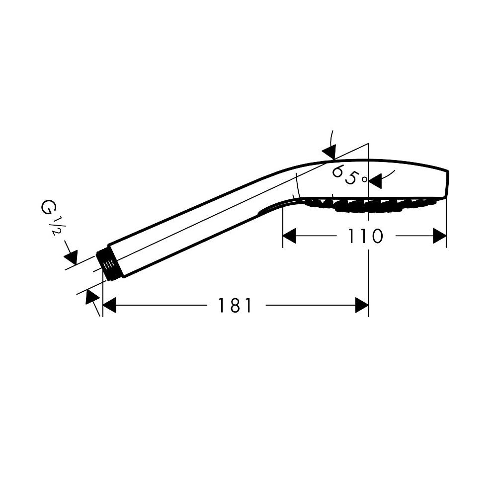 Hansgrohe Croma Select E Multi EcoSmart 110 White/Chrome ručni tuš sa 3 vrste mlaza 26811400