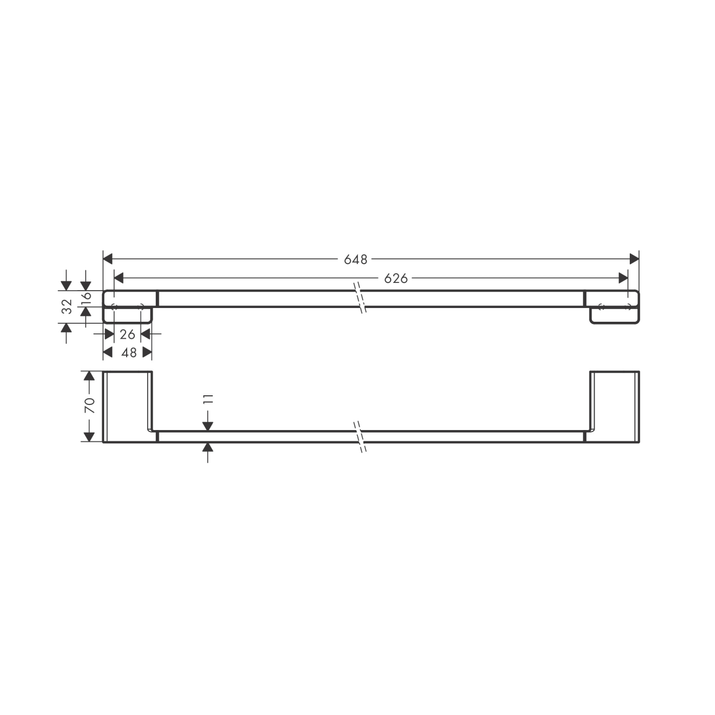 Hansgrohe AddStoris Q Chrome držač peškira 41747000