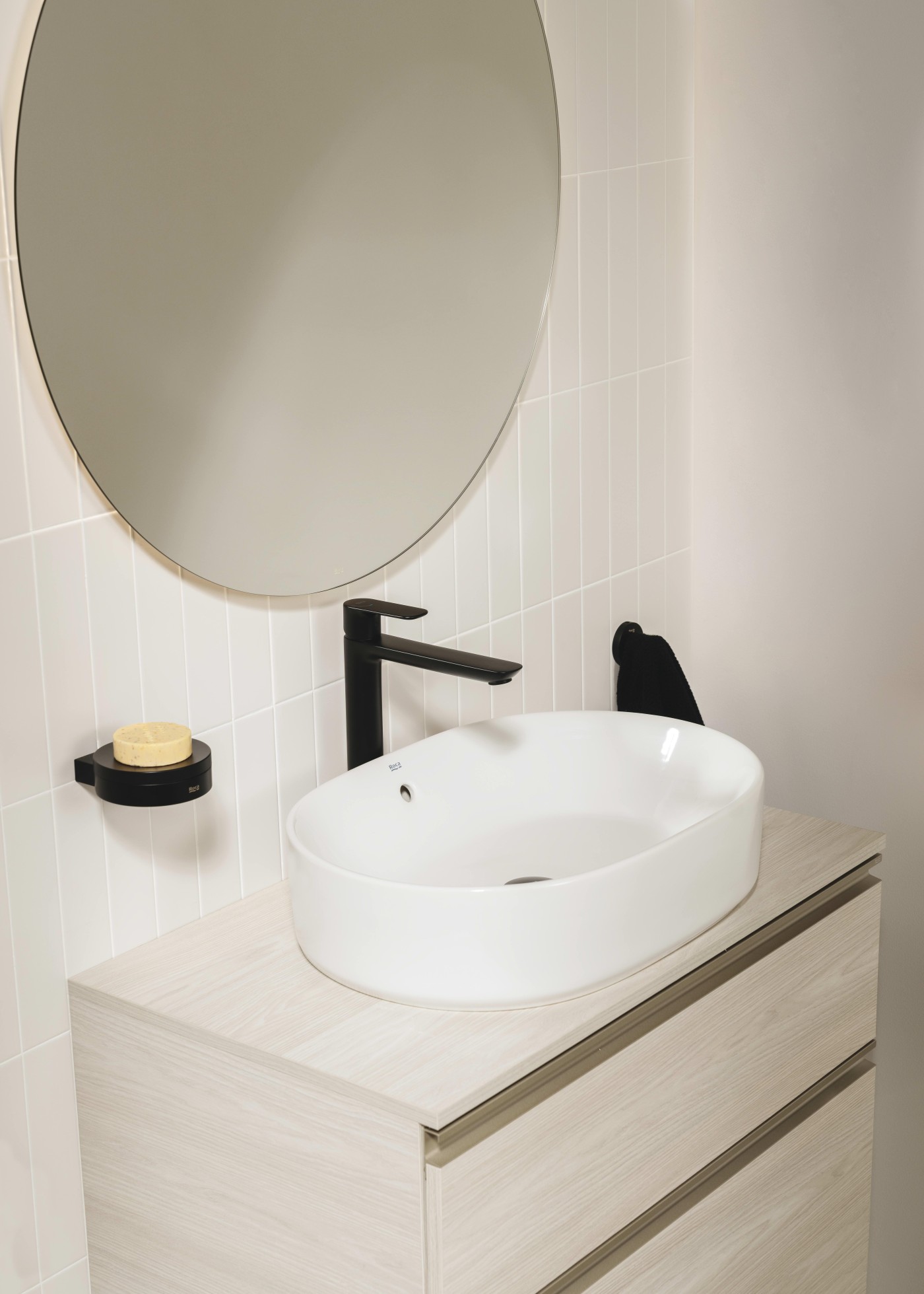 Roca The Gap Round White umivaonik (lavabo) 55x39x13 nadgradni sa prelivom ovalni A3270Y1000