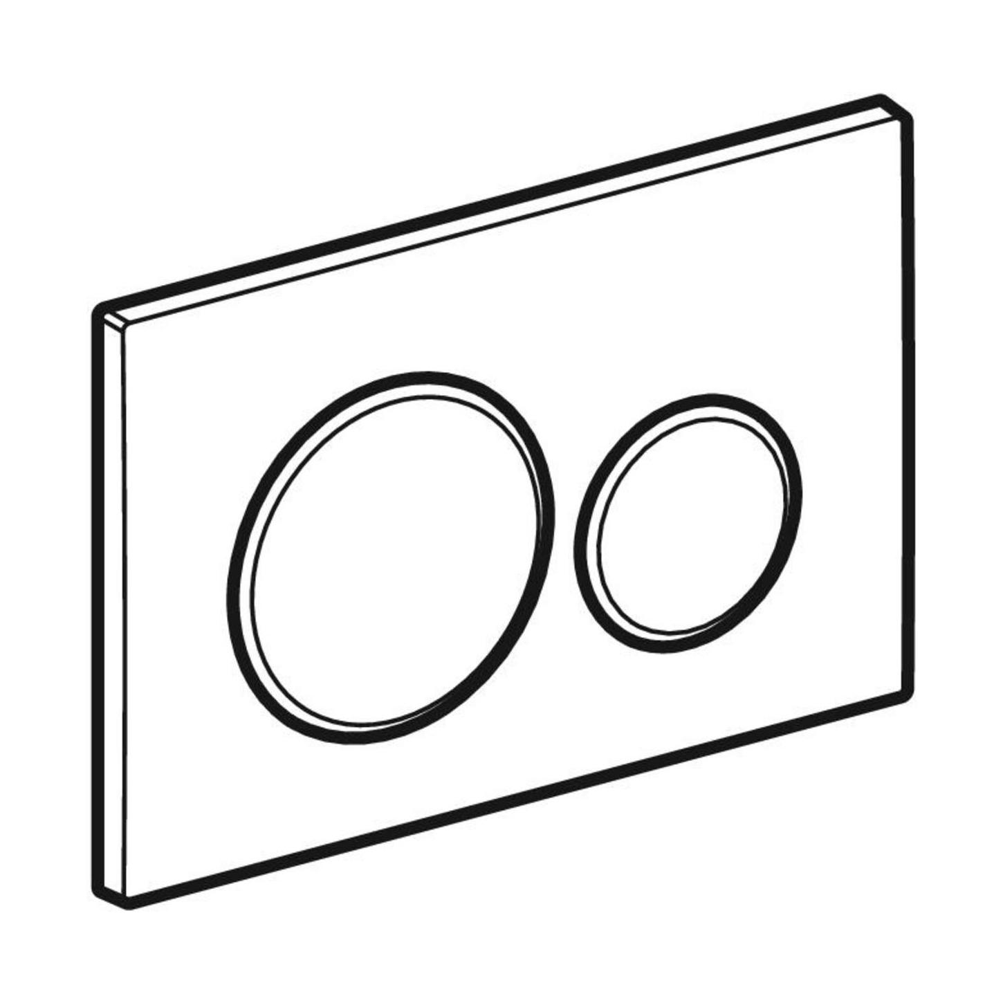 Geberit Sigma20 Black Matt taster za ugradne vodokotliće dvokoličinski okrugli 115.882.16.1