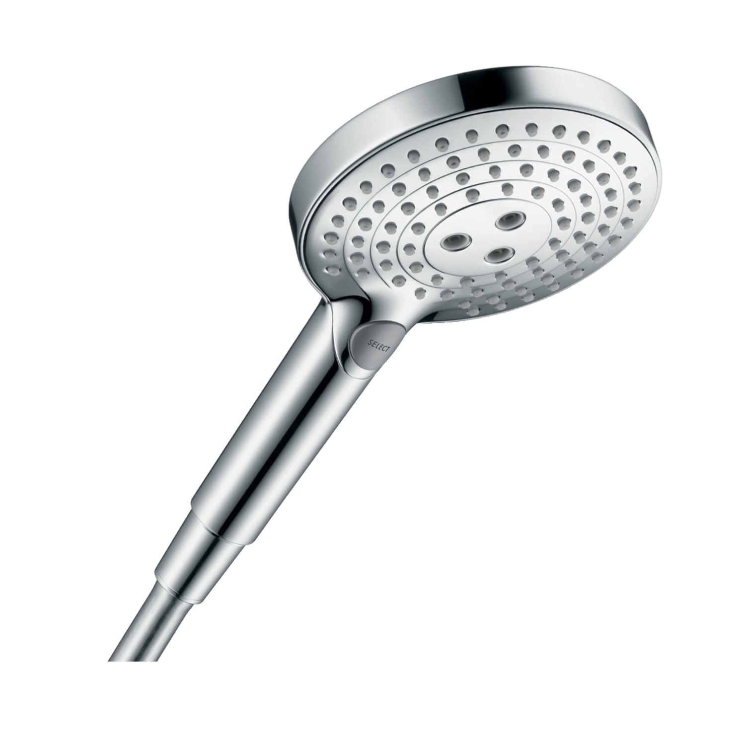 Hansgrohe Raindance S 100 Chrome tuš set: ručni tuš sa 3 mlaza, Isiflex'B 1600 crevo za tuš i usponska šipka sa kliznim držačem i policom 27882000