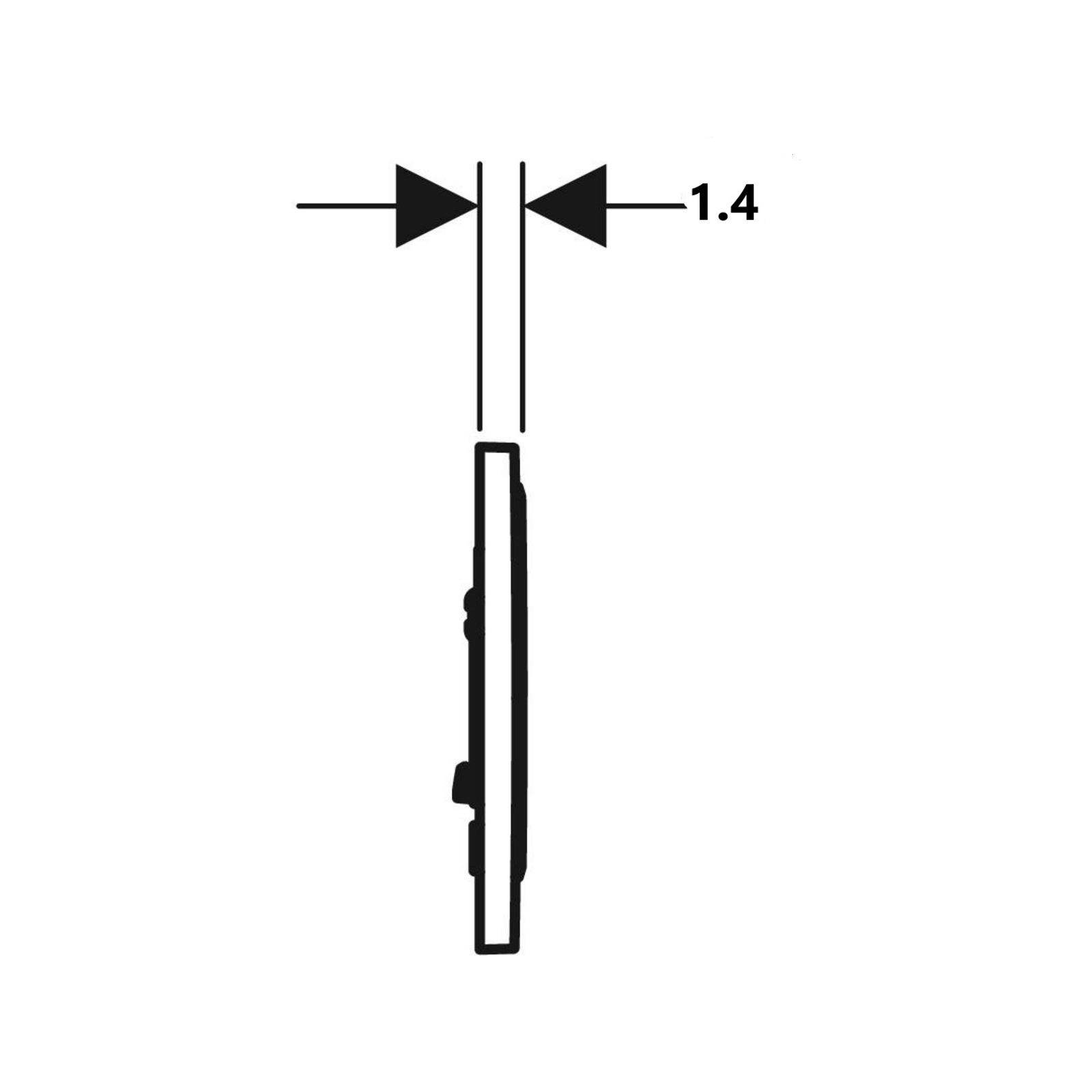 Geberit Sigma10 White / Gloss Chrome taster za ugradne vodokotliće jednokoličinski okrugli 115.758.KJ.5