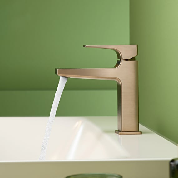 Hansgrohe Metropol 110 Brushed Bronze Air Power EcoSmart baterija (slavina) za umivaonik sa odlivnim ventilom sifona push-open metalnim 32507140
