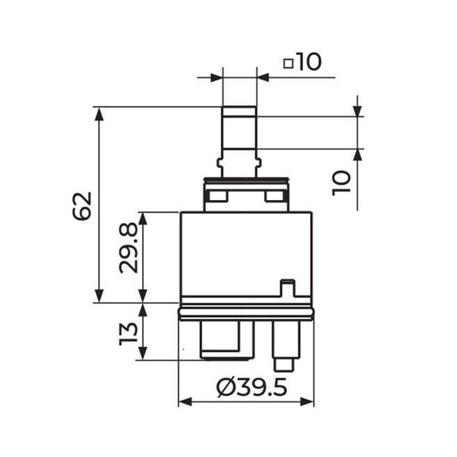 Rosan -40B keramički mešač sa nožicom PKM40B