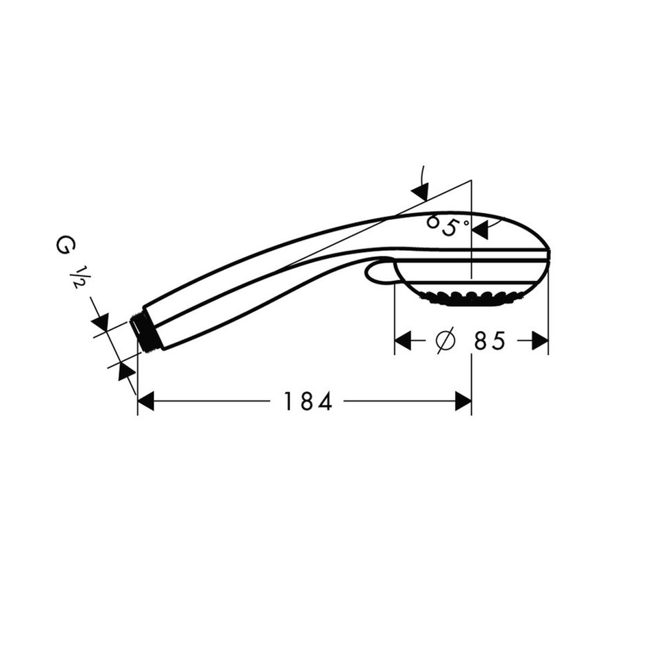 Hansgrohe Crometta 85 Mono  Chrome ručni tuš sa 1 vrstom mlaza 28585000