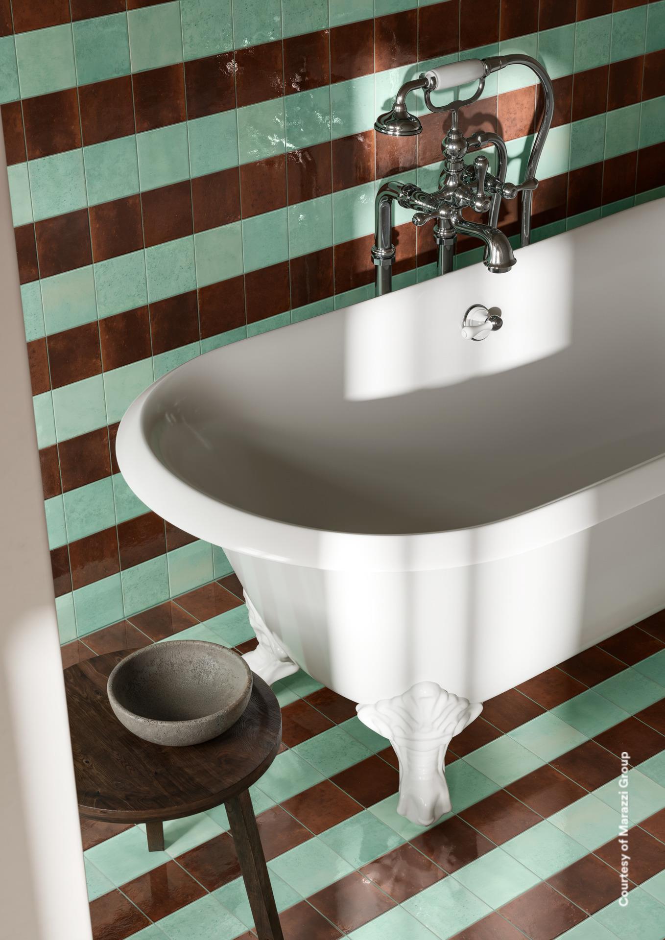 Marazzi Lume Turquoise Struttura 3D Swing MP98 6x24 14mm Lux pločica zidna sjajna talasasta 0.720 43.200