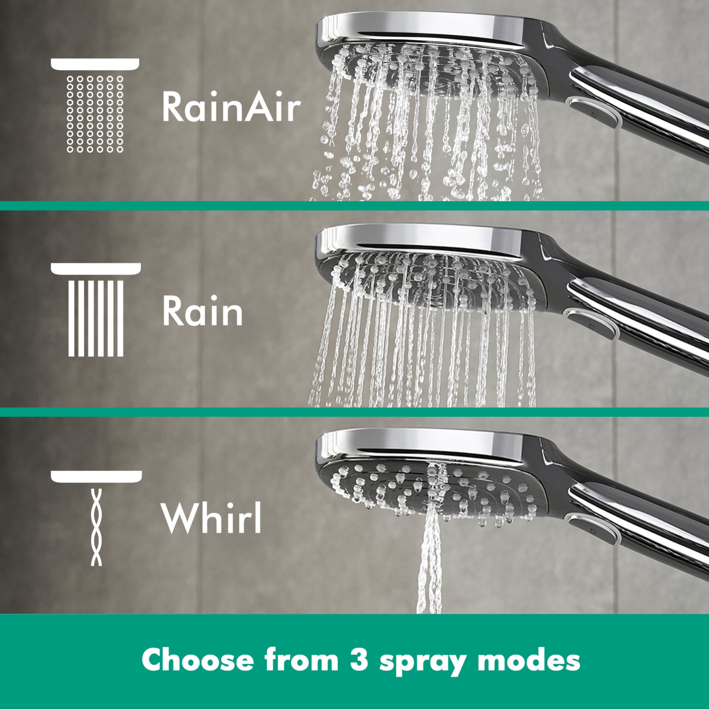 Hansgrohe Raindance Select E  120 Chrome ručni tuš sa 3 vrste mlaza 26520000