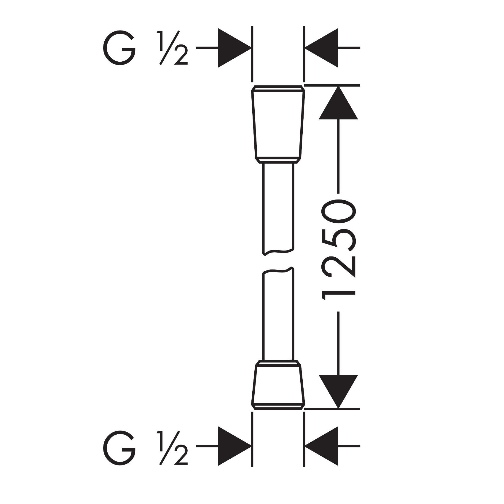 Hansgrohe Croma 100 Chrome tuš set: ručni tuš sa4  mlaza, držač za ručni tuš, Isiflex 1250 crevo za ručni tuš 27592000