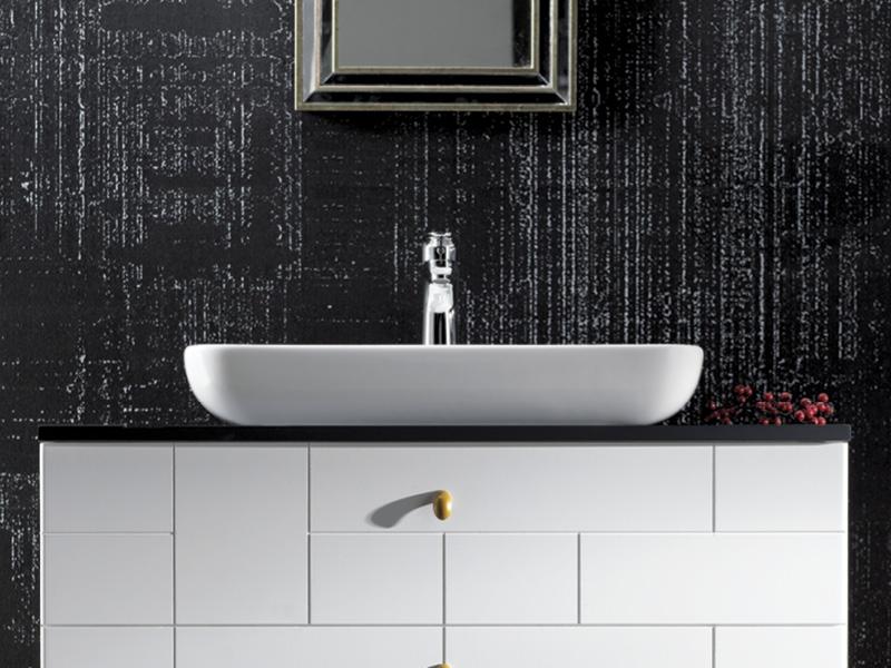 Turkuaz CeraStyle Lal White umivaonik (lavabo) 60x42 nadgradni sa rupom za bateriju i keramičkim poklopcem odvoda 72700U