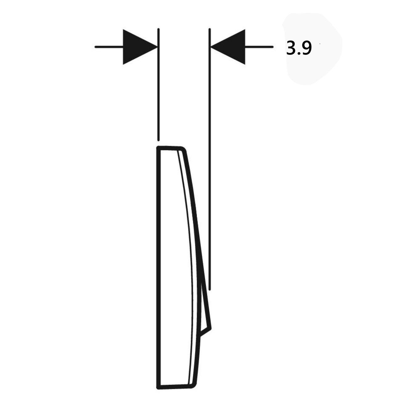 Geberit  Twinline 200F White taster za ugradne vodokotliće jednokoličinski četvrtasti 115.222.11.1