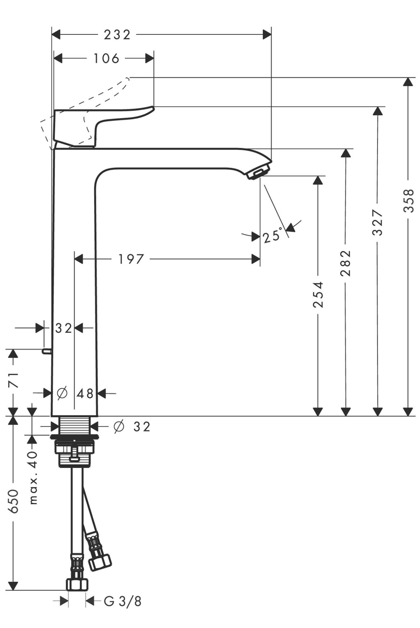 Hansgrohe Metris 260 Chrome baterija (slavina) za umivaonik sa odlivnim ventilom sifona pop-up 31082000