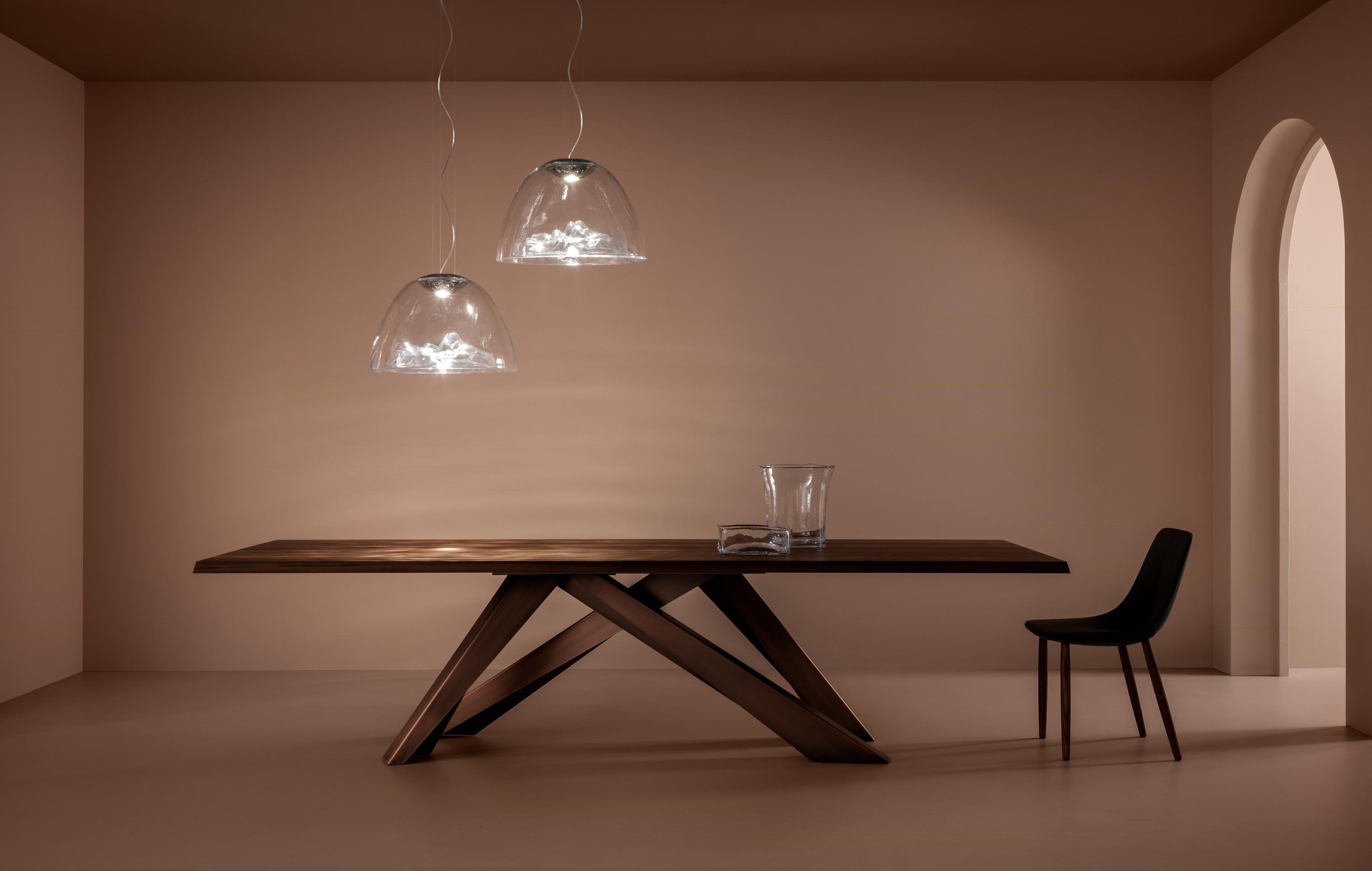 Axolight Mountain View Crystal/Gold 3000K 1x18W 2285lm 220-240V AC 50x50x250 1xLED lampa visilica dimabilna SPMOUNTACSORLED