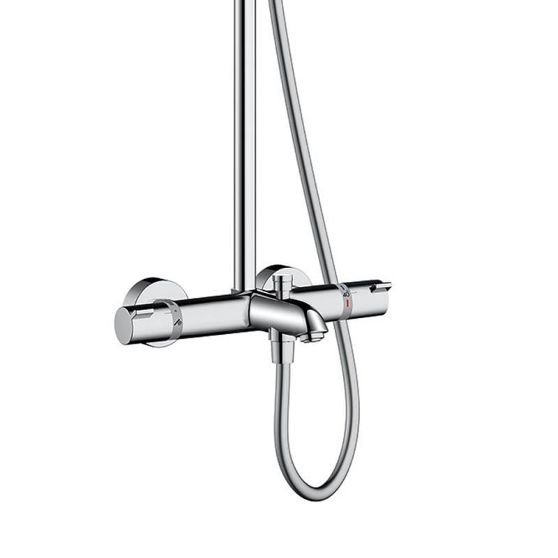 Hansgrohe Crometta S Showerpipe240 Chrome termostatski usponski nadglavni tuš 24 cm i ručicom, sa izlivom 27320000