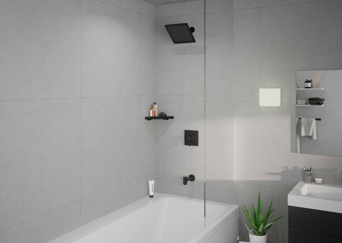 Hansgrohe Crometta E 240 Matt Black nadglavni tuš sa 1 vrstom mlaza 26726670