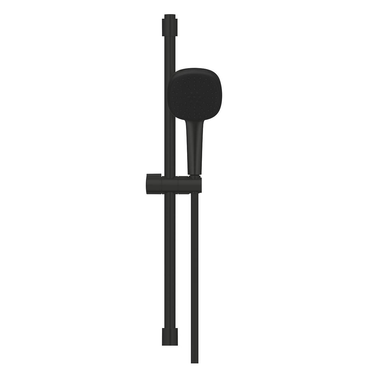  Grohe Tempesta 110 Cube Matt Black Set ručni tuš sa 2 mlaza četvrtasti, usponska šipka, klizni držač i Silverflex 1750 crevo 267482433