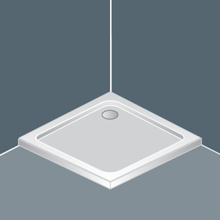 Kolpa San Evelin Tray Q White 90x120x5 tuš kada četvrtasta ugradna od sanitarnog akrila sa odlivom Ø90mm 593160