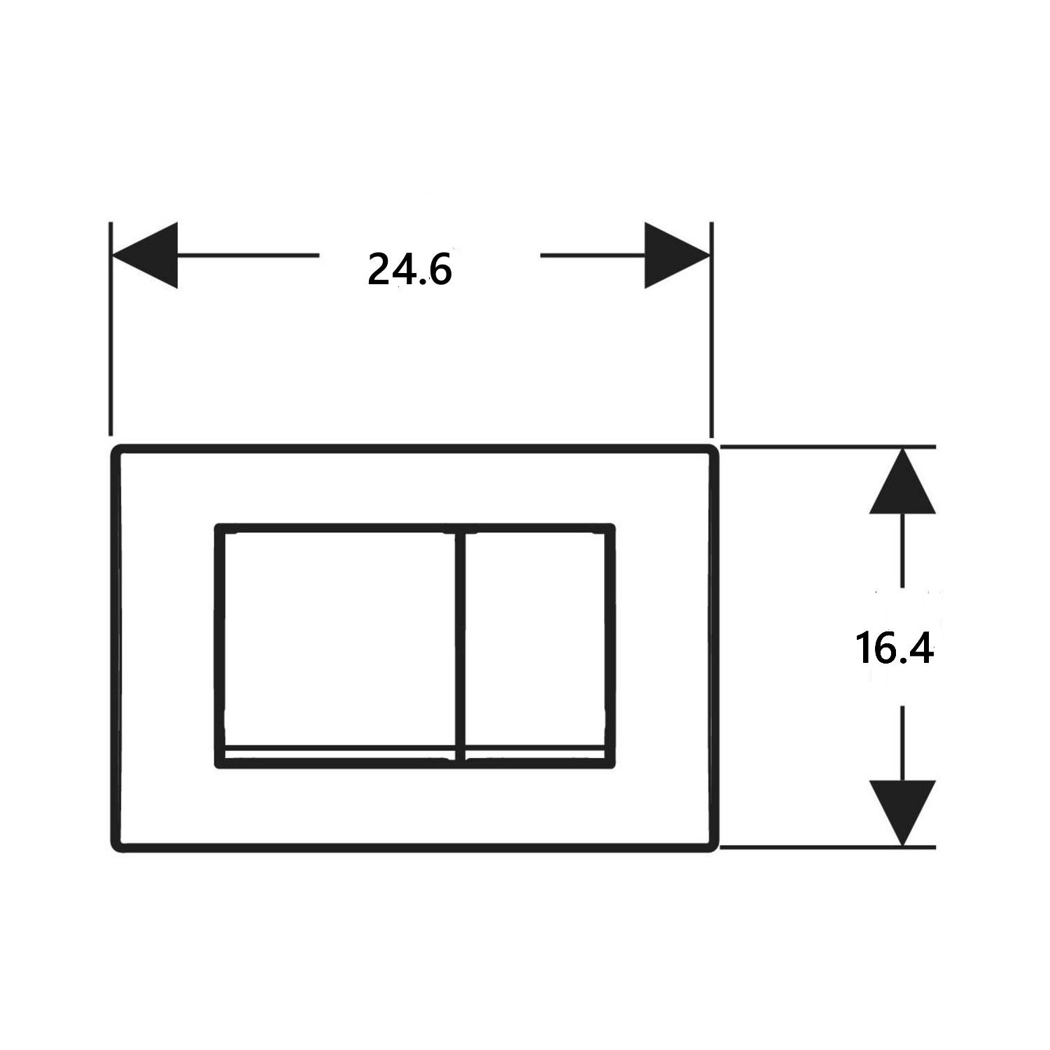 Geberit Delta30 White taster za ugradne vodokotliće dvokoličinski pravougaoni 115.137.11.1