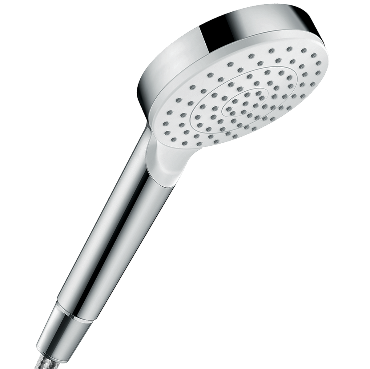 Hansgrohe Crometta 100 Chrome tuš set: ručni tuš sa 1 mlazom, držač za ručni tuš, Isiflex 1600 crevo za ručni tuš 26567400
