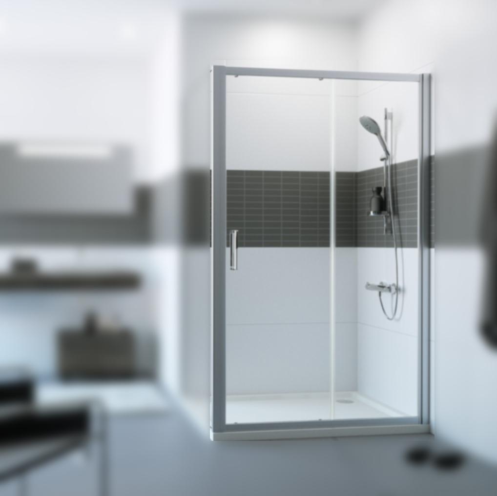 Hüppe Classics2 1200 MattSilver/Silver tuš vrata dvodelna visine 1900mm sa kaljenim providnim Anti-Plaque staklom debljine 6/4mm C20402.087.322