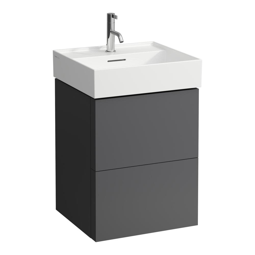 Laufen Kartell Black Glossy umivaonik (lavabo) 50x46x14,5 konzolni i nadgradni sa rupom za bateriju i prelivom 8.1033.2.020.104.1