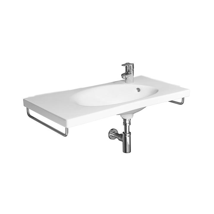 Jika Tigo umivaonik (lavabo) 80x38,5x0,4 konzolni sa rupom za bateriju desno i sa prelivom 8.1221.8.000.106.1