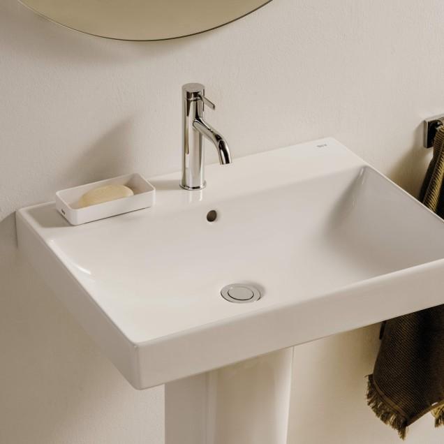 Roca Ona White Fineceramic® umivaonik (lavabo) 55x46x8 konzolni sa rupom za bateriju i prelivom A327685000