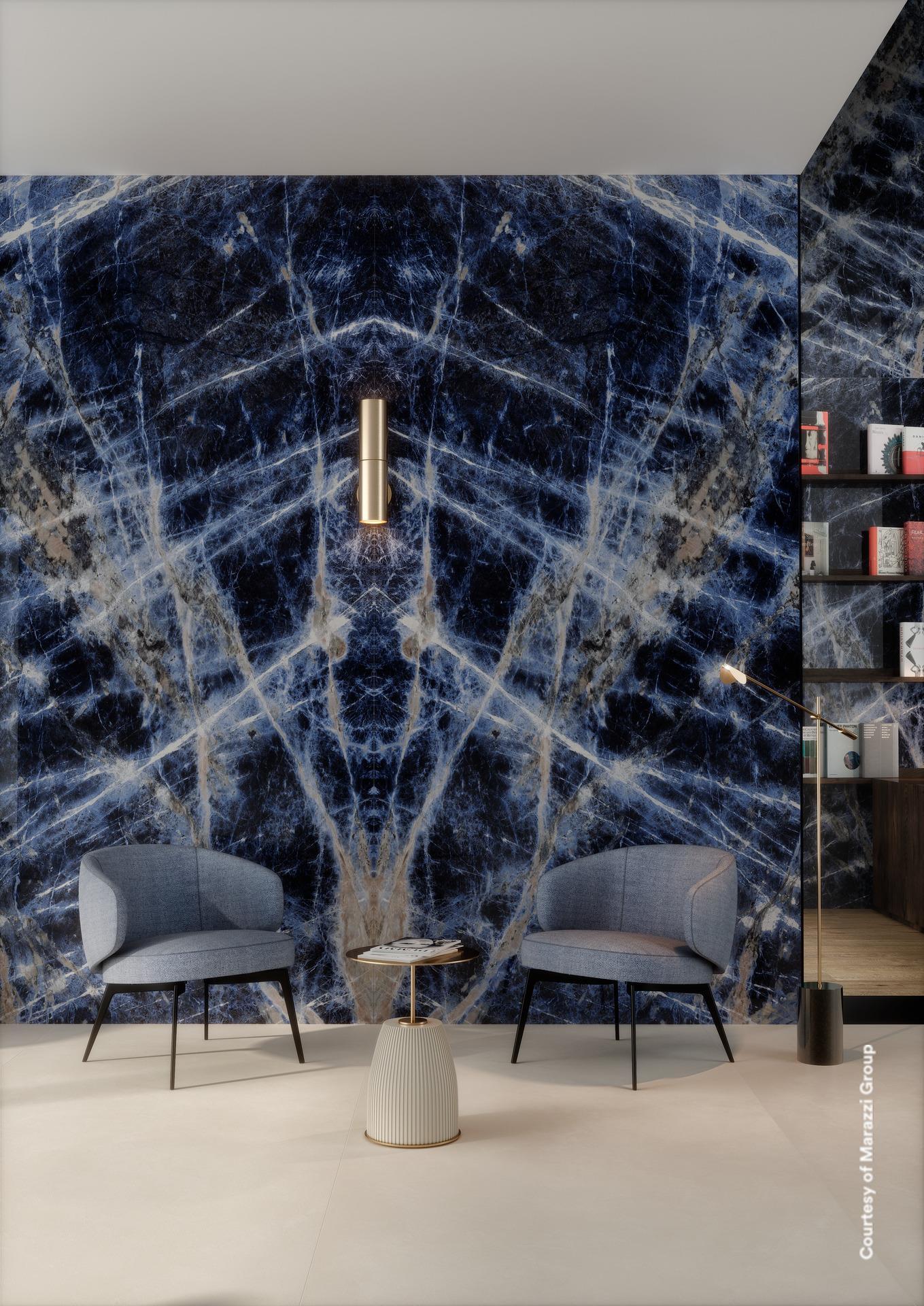 Marazzi Marble Sodalite Blu M9FS 160x320 6mm Grande Lux Stuoiato / With Mesh pločica podno-zidna 5.120 71.680