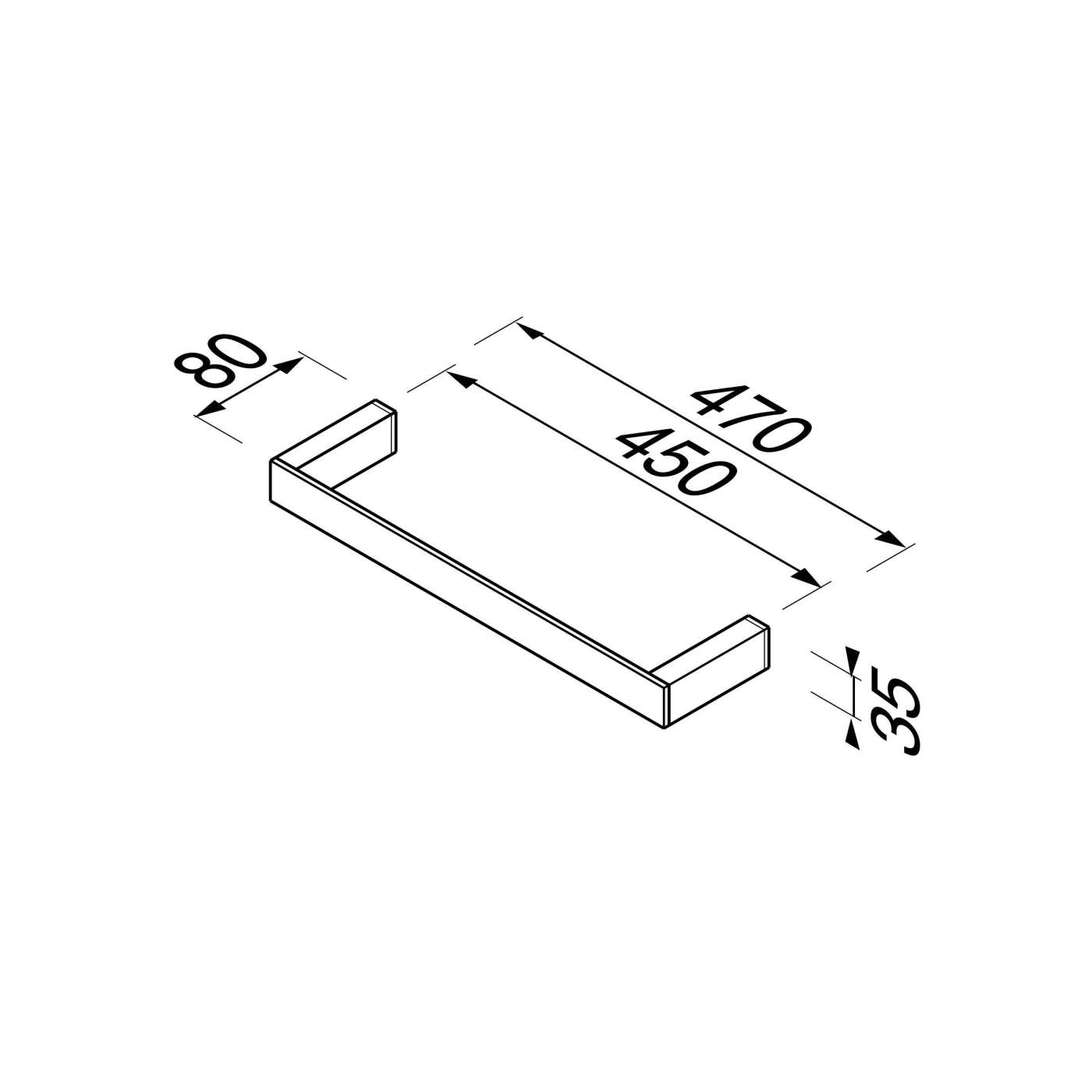 Geesa Modern Art 450 Chrome držač peškira 913507-02-45