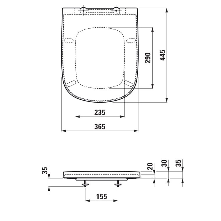 Laufen Palomba White WC daska sporospuštajuća 8.9180.2.000.000.1