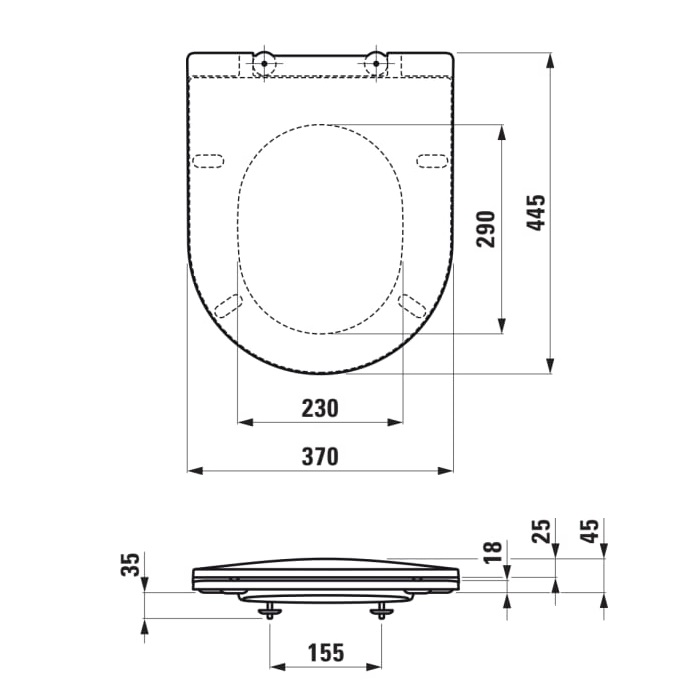 Laufen Pro Slim White WC daska sporospuštajuća 8.9896.6.000.000.1