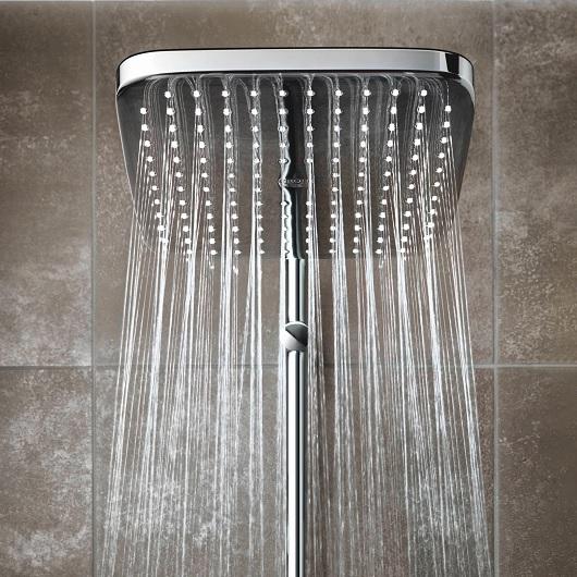 Grohe Tempesta System Cube 250 Chrome tuš sistem usponski sa ručnim tuš setom i četvrtastim nadglavnim tušem 26694001