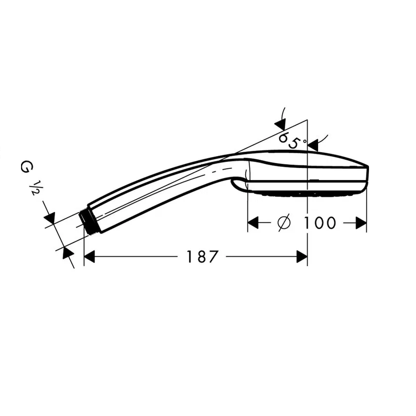 Hansgrohe Croma 100 Vario EcoSmart Chrome ručni tuš sa 4 vrste mlaza 28537000