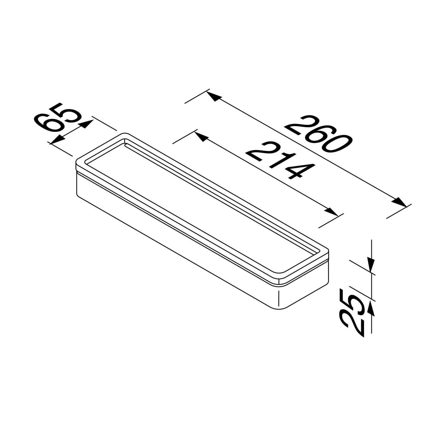 Geesa Frame 260 Black polica 918805-06-06