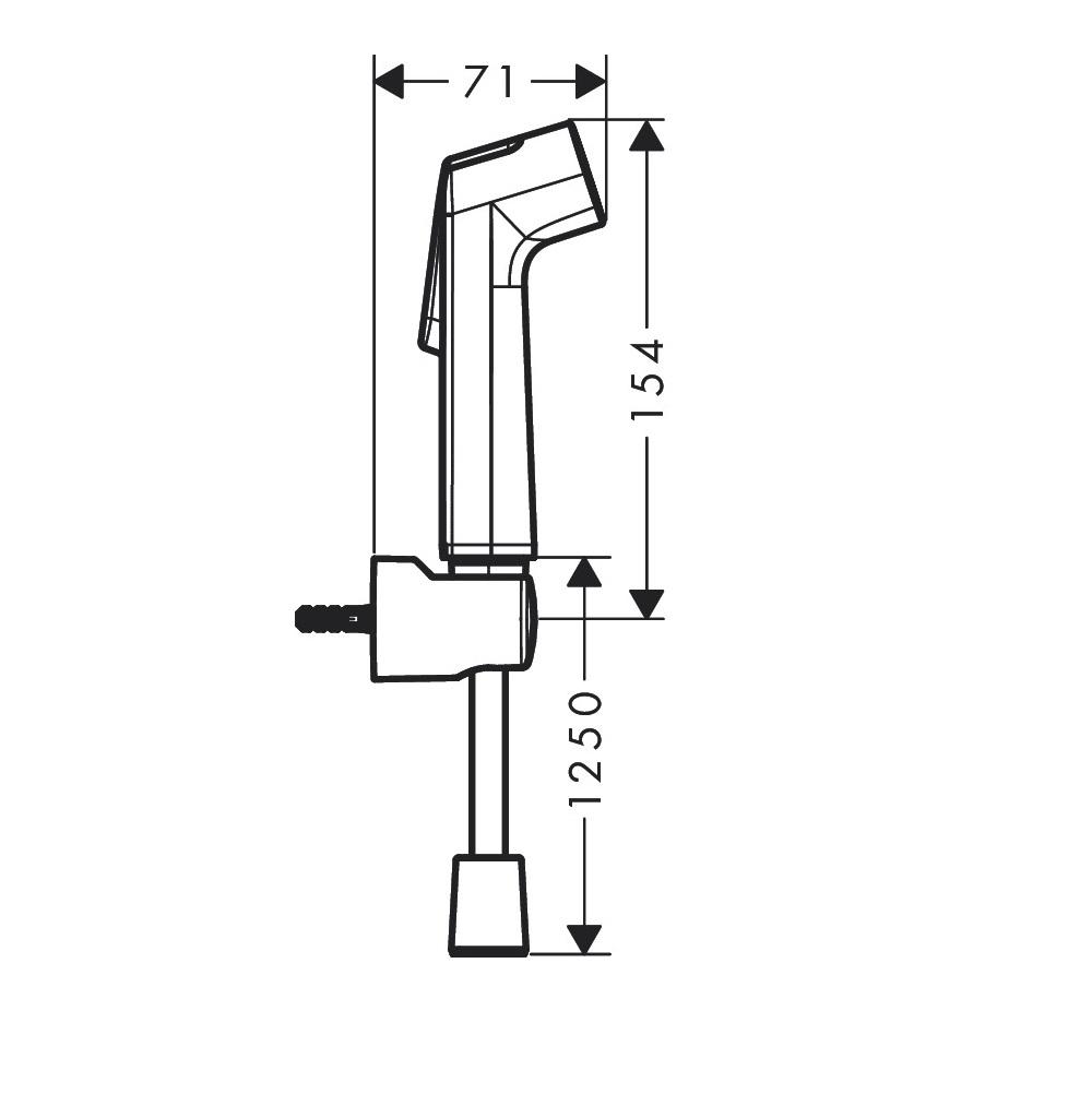 Hansgrohe S EcoSmart+ 28 Chrome higijenski tuš set: ručni tuš sa aktivatorom mlaza, 1250 crevo za tuš i držač za ručni tuš 29234000