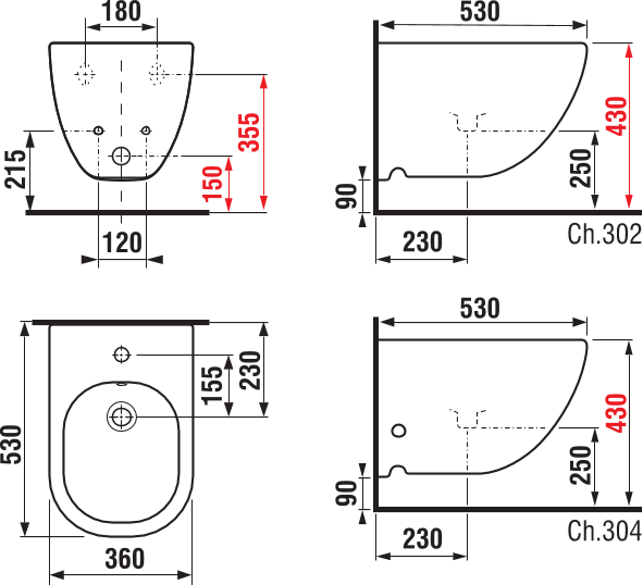 Jika Mio White bide konzolni sa rupom za bateriju 36x53x34 8.3171.2.000.302.1