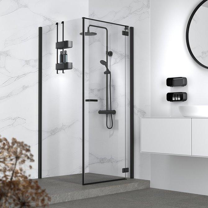 Geesa Frame Black polica za kabinu dupla 918902-06-06