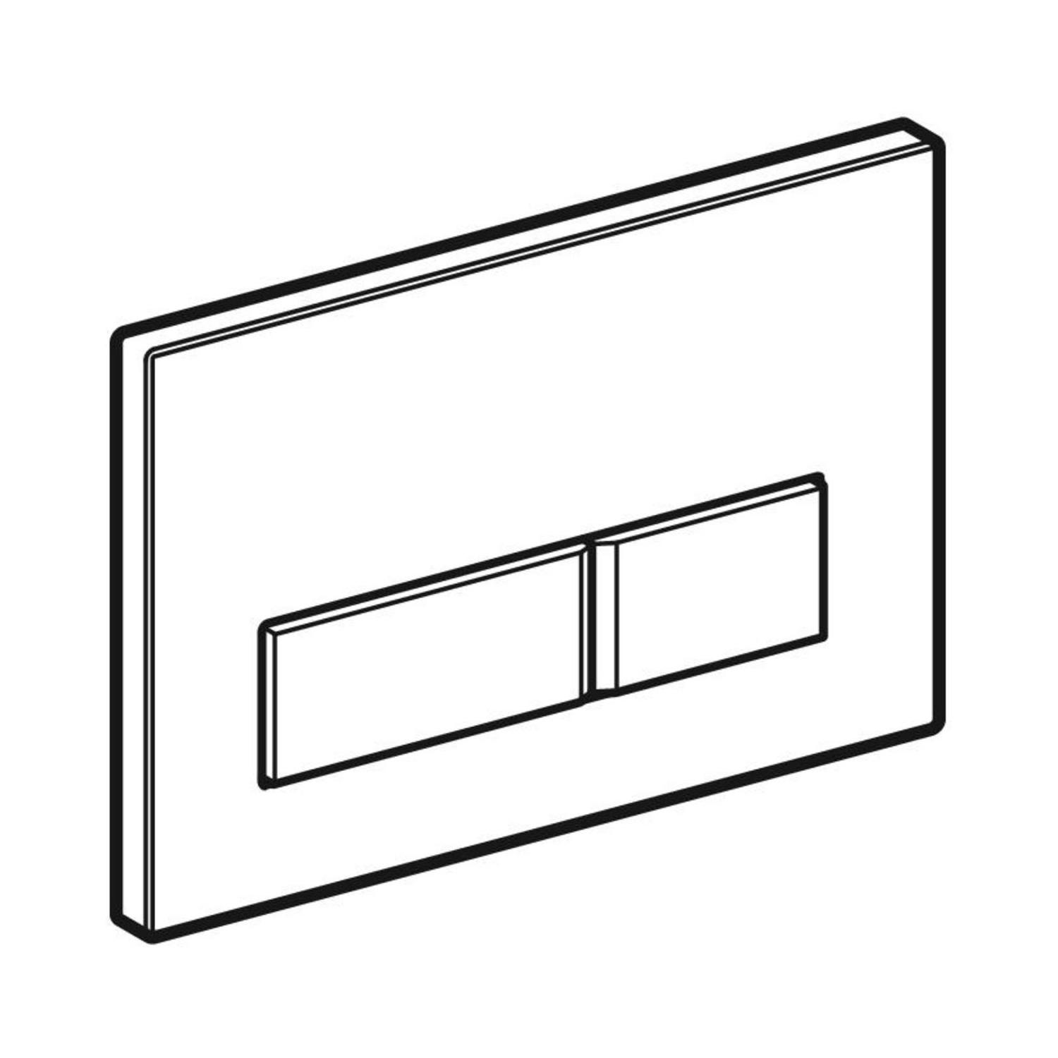 Geberit Delta50 Matt Chrome taster za ugradne vodokotliće dvokoličinski četvrtasti 115.105.46.1