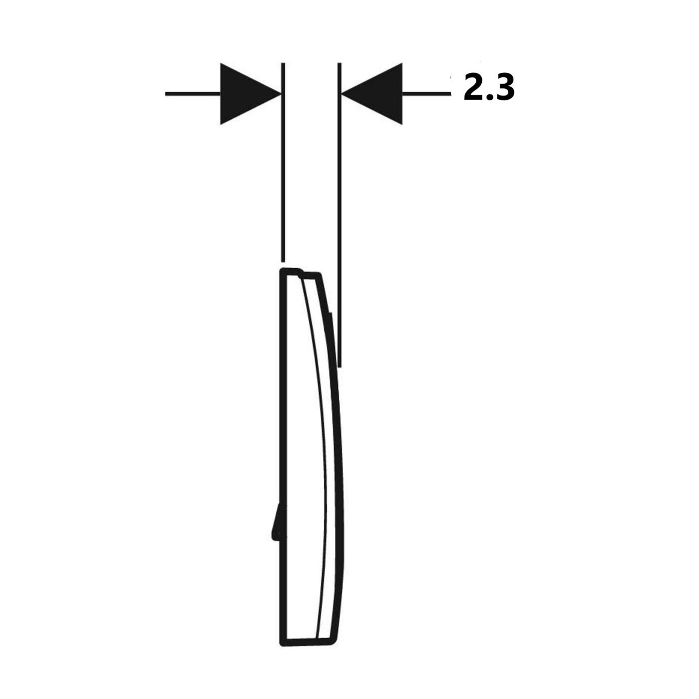 Geberit Delta50 Black taster za ugradne vodokotliće dvokoličinski četvrtasti 115.119.DW.1
