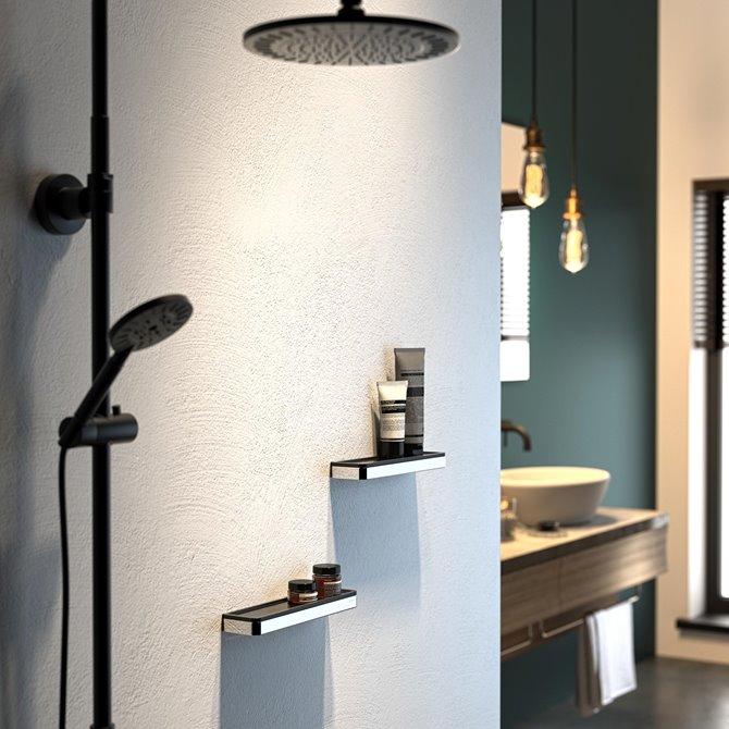 Geesa Frame 260 Black/Chrome polica 918805-02-06