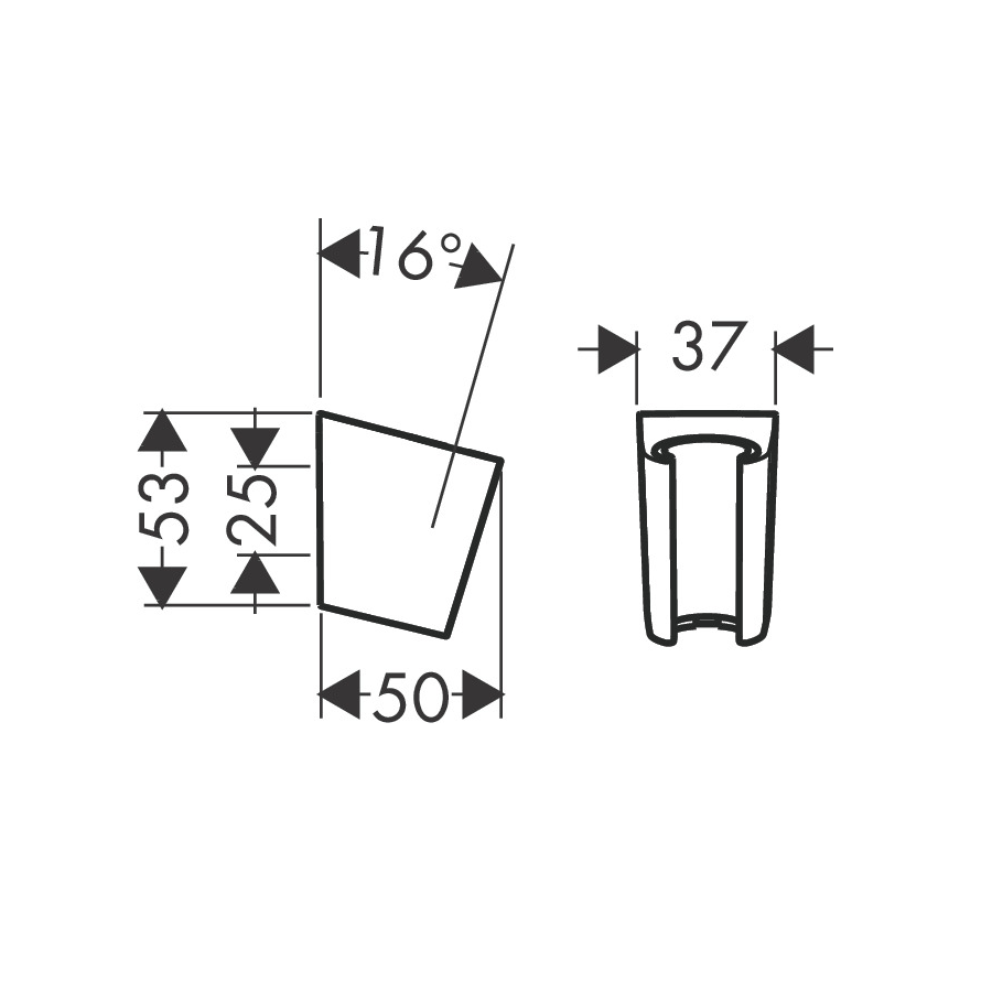 Hansgrohe Porter S Brushed Bronze držač ručnog tuša za creva sa kupastim navojem 28331140