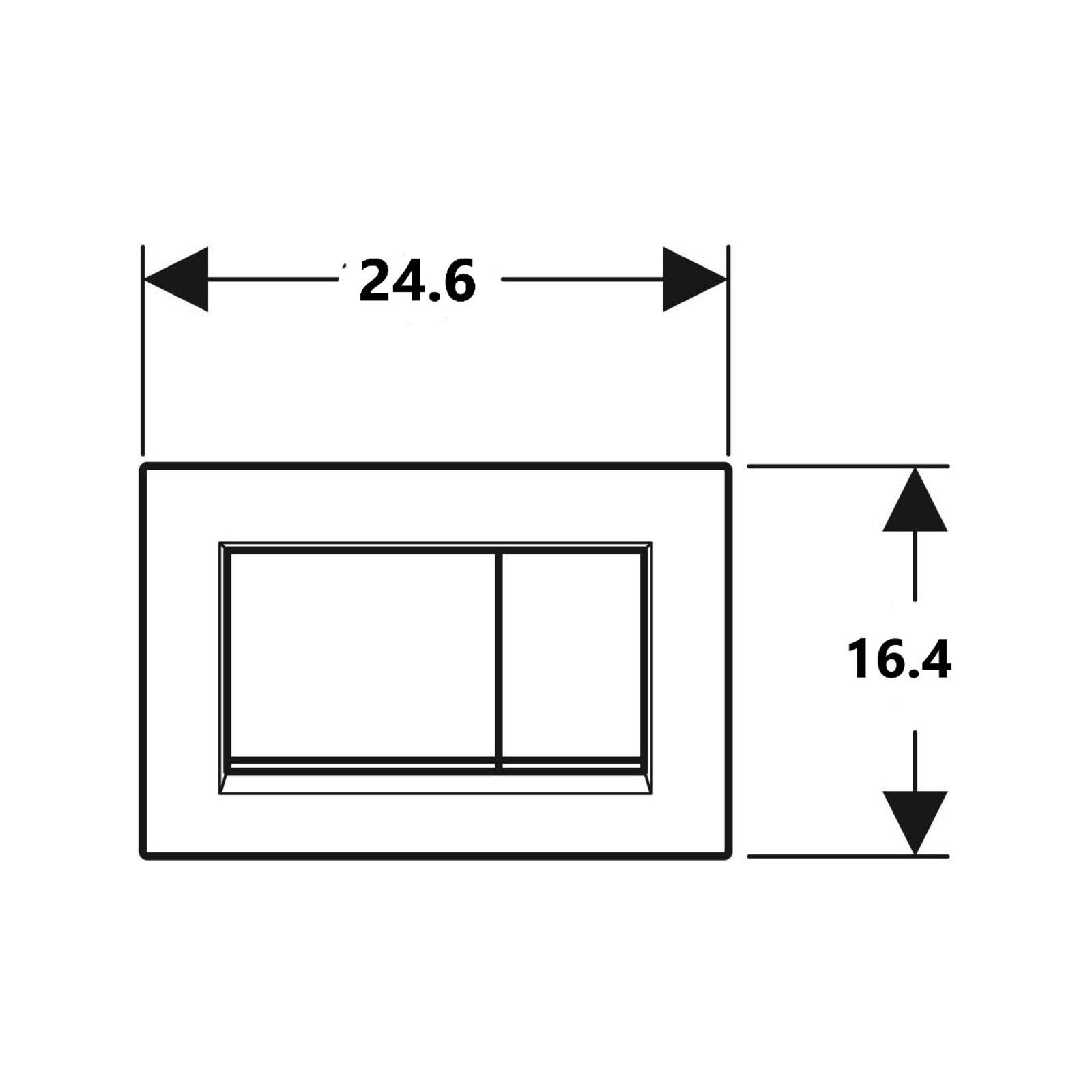 Geberit Sigma30 Black / Gloss Chrome taster za ugradne vodokotliće dvokoličinski četvrtasti 115.883.KM.1